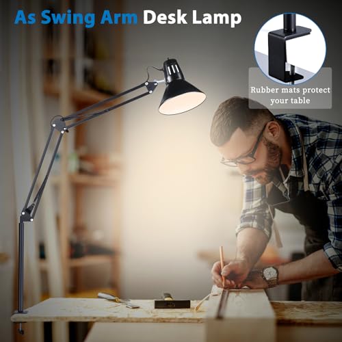 Swing Arm Desk Lamp for Home Office 360°Adjustable