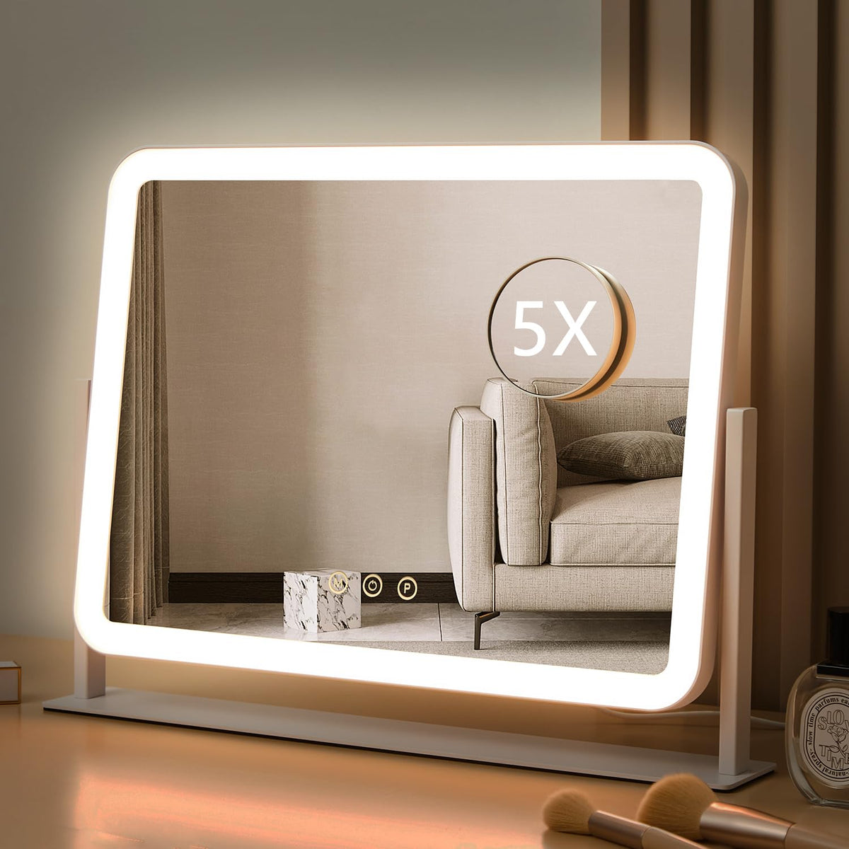 Vanity Mirror with Lights (13.5"L x 17.4"W)