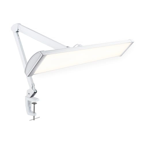 Pro LED Desk Lamp with Clamp (White-6 / 24-Inch Wide Shade)