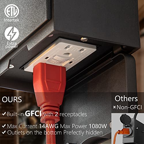 Outdoor Porch Lights with GFCI Outlet (1 Pack / With outlet)