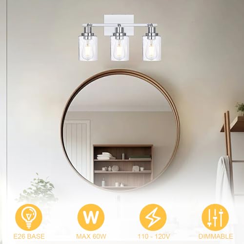 3 Light Chrome Track Light Fixture Ceiling Track Lighting Heads with Seeded Glass Chrome Multi (Chrome / 3-Light)