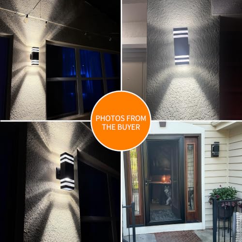 Square Outdoor Wall Lights 2 Layer Plastic