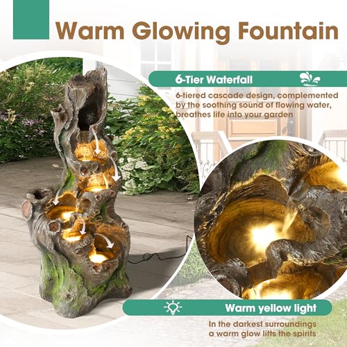 40" H Water Fountains Outdoor