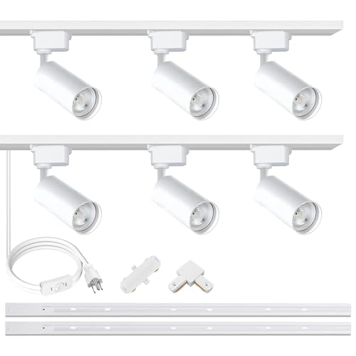 Plug in J&L Type LED Track Lighting Kits Dimmable Adjustable Angle Heads