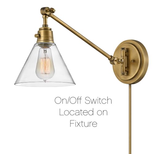 Arti Medium Swing Arm Single Light Wall Sconce (Heritage Brass)