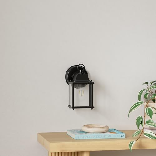 2 Packs Outdoor Wall Lantern (2 Pack / Black)