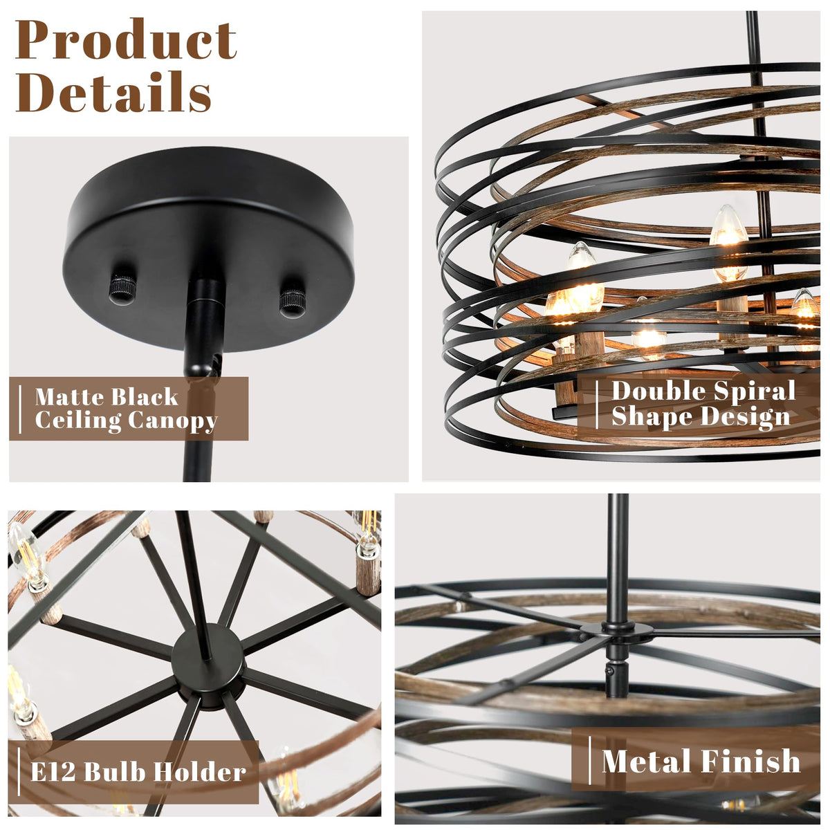 Farmhouse Dining Room Light Fixture (23.6inch)
