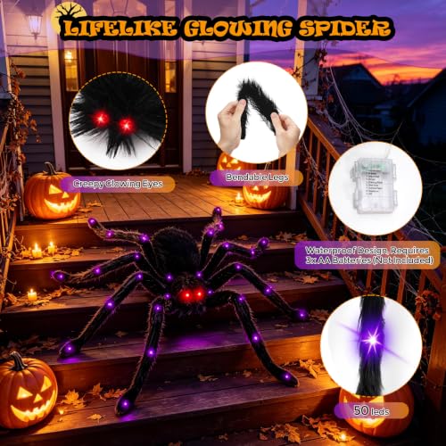 Halloween Light Up Spider Web Lights Decoration 250 LED
