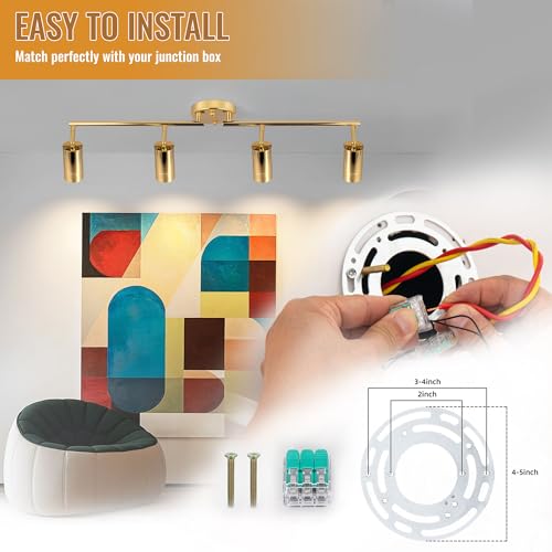 LED Track Lighting Kit 48W Track Light (Gold)