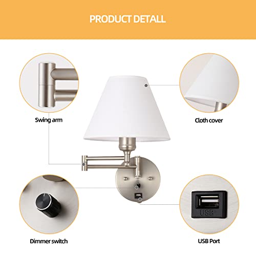 Swing Arm Wall Sconces (Nickel)