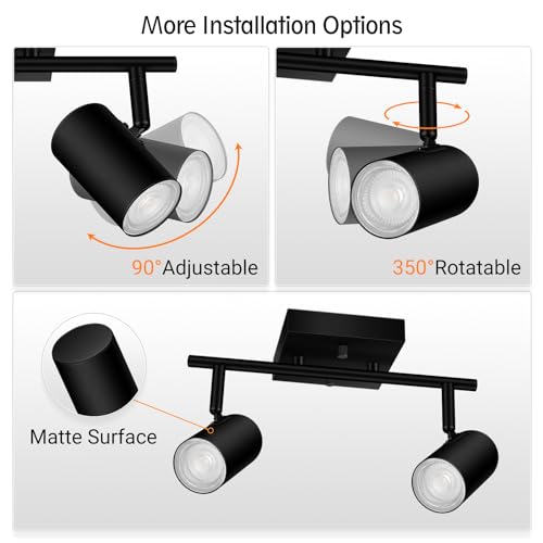 2 Light Track Lighting Kit (2 light-black)