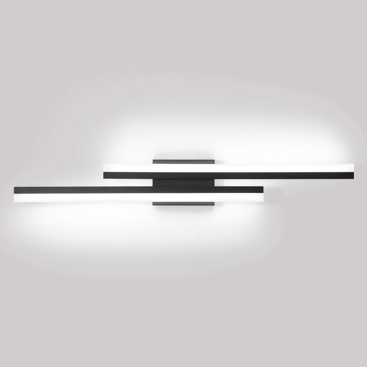 LED Bathroom Vanity Light 32inch Bathroom Light Fixtures Over Mirror Black Modern Bath Vanity Lighting Bar Dimmable (Black-Dimmable / 32inch)