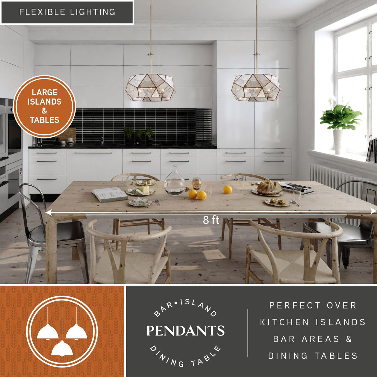 Euclid 3 Light Aged Brass Mid (Aged Brass / Med Pendant)