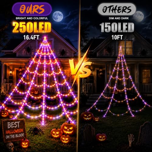 Halloween Spider Web Light Decorations