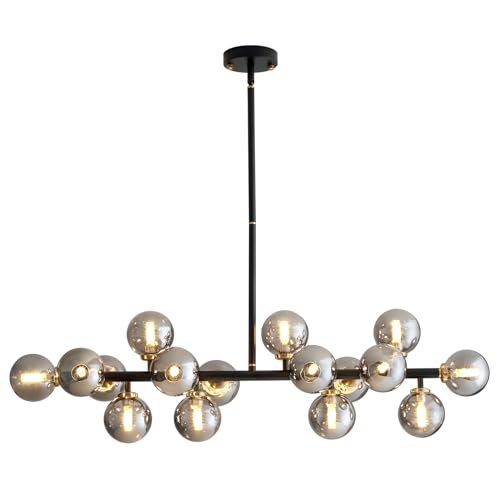 Post Modern Chandelier Rectangle Pendant Ceiling Light Fixture Linear Hanging Pendant Light for Kitchen Island Dining Room Over Table