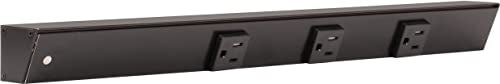 Task Lighting APT Angled Power Strip 18 inch Left (18 inch Left / Black)