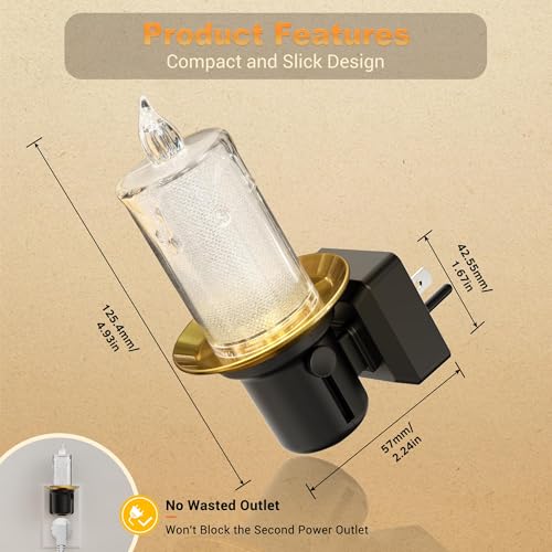 Night Lights Plug into Wall (Amber-Clear / 2 Pack)