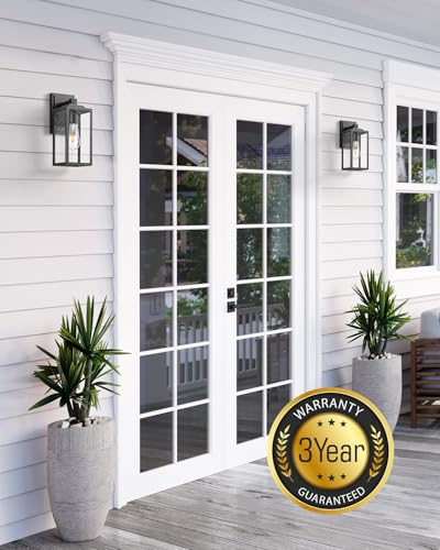 Black Outdoor Wall Lights (Black / No Sensor 1 PACK)