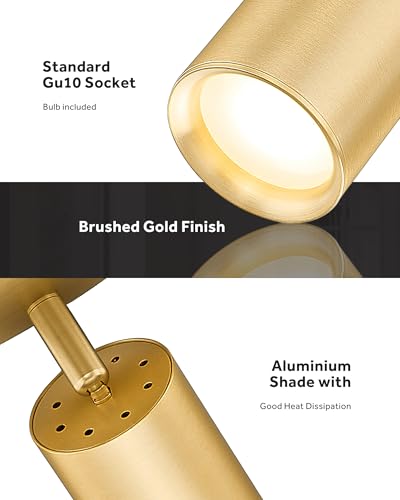 3 Light Track Lighting Fixtures Ceiling (Kaleidoscope, Brushed Gold / 16.1", 3-light)