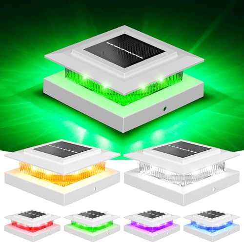 4x4 Post Solar Lights Color Changing (White)