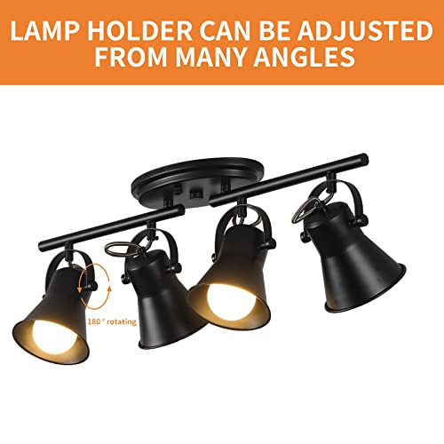 4 Light Track Lighting Kit (4-Light / Black)