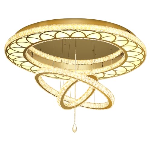 40" Modern Crystal Chandelier (Gold / W:40inches)