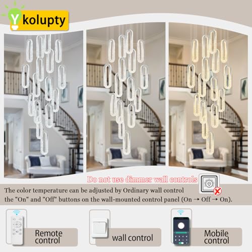 H138 LED Crystal Chandelier (Silver / 16 Rings (New))