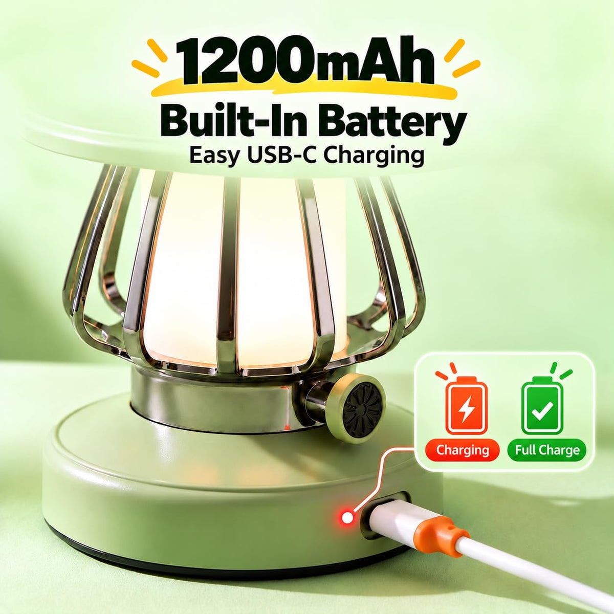 Kids Lantern Night Light (Green)