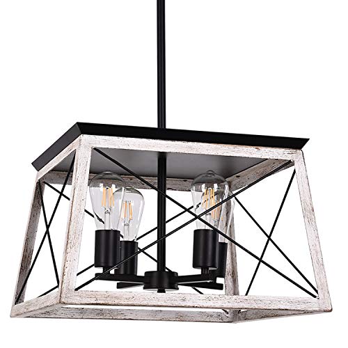 17.72Inches Farmhouse Pendant Light (17.73InchesWhite)