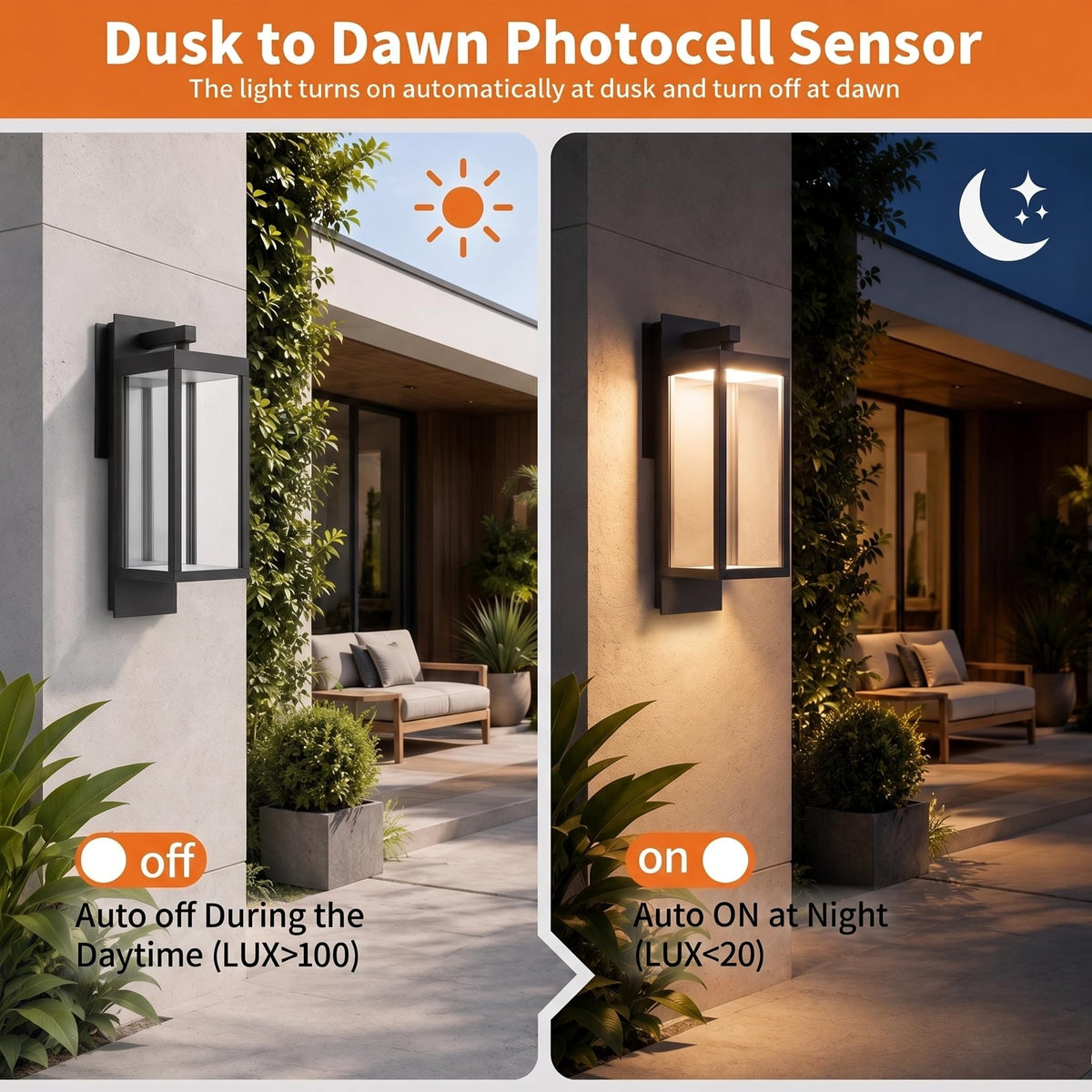 Outdoor Wall Lights (Black)