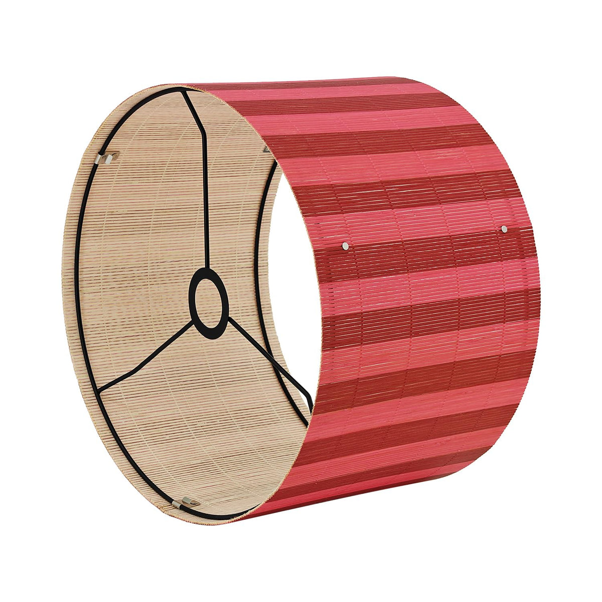 Pendant Lamp Shade Rustic Minimalist Red Stripe Decorative 13.8x9Inch (Red Stripe)