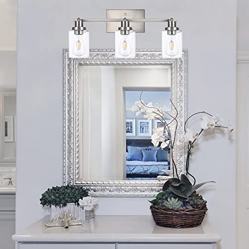 3 Light Bathroom Vanity Light Brushed Nickel Track Lighting Ceiling (Brushed Nickel / 3-Light)
