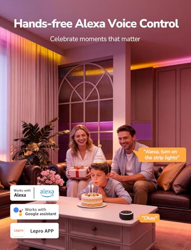 S1 AI Smart LED Strip Lights with IC 50FT 2.4G WiFi Bluetooth (50FT)
