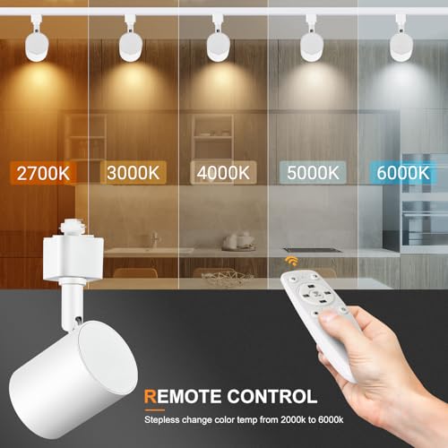 Dimmable Plug in Track Lighting with Remote (White / 8 Lights)