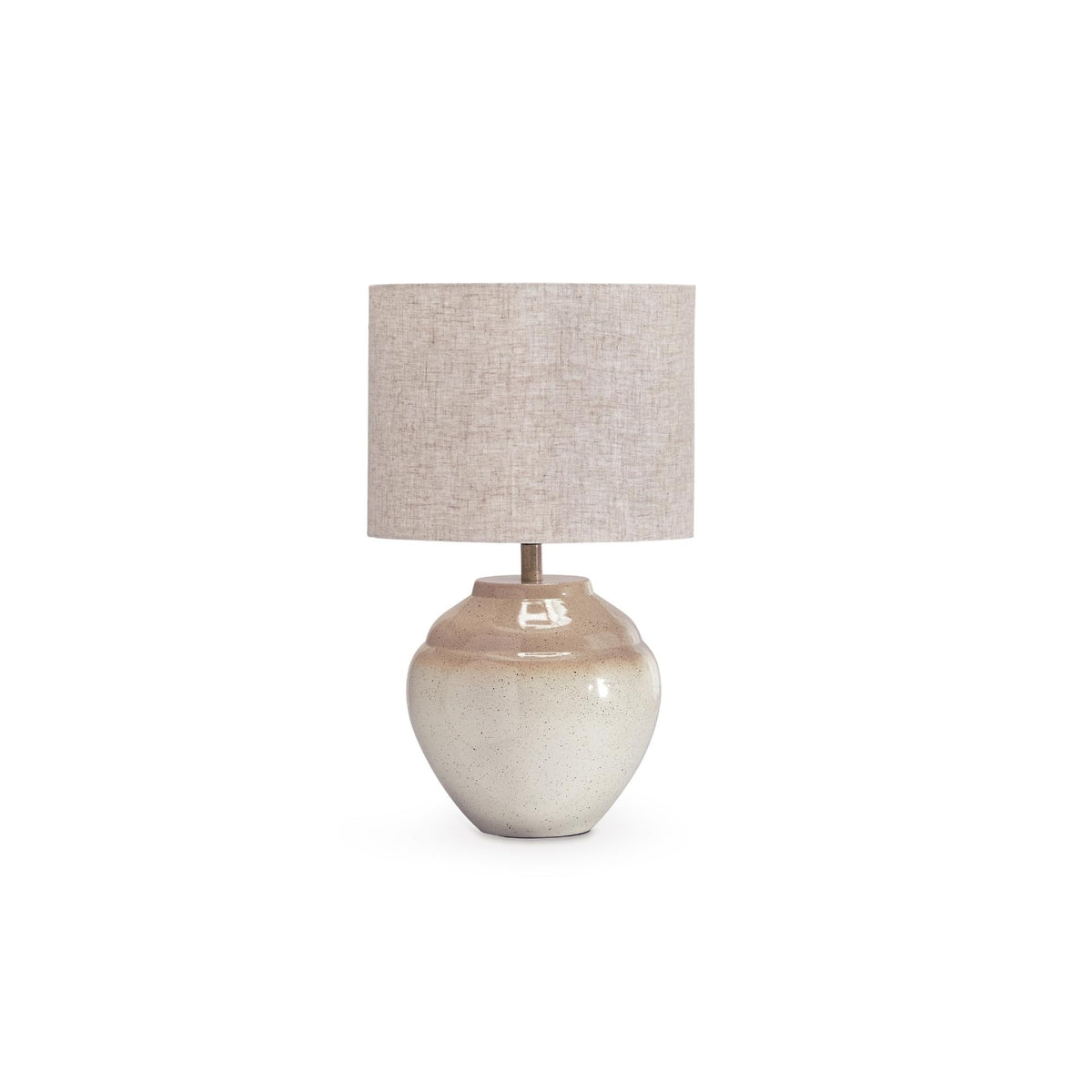 Waldish Rustic Metal Bedside Table Lamp (Cream/Beige)