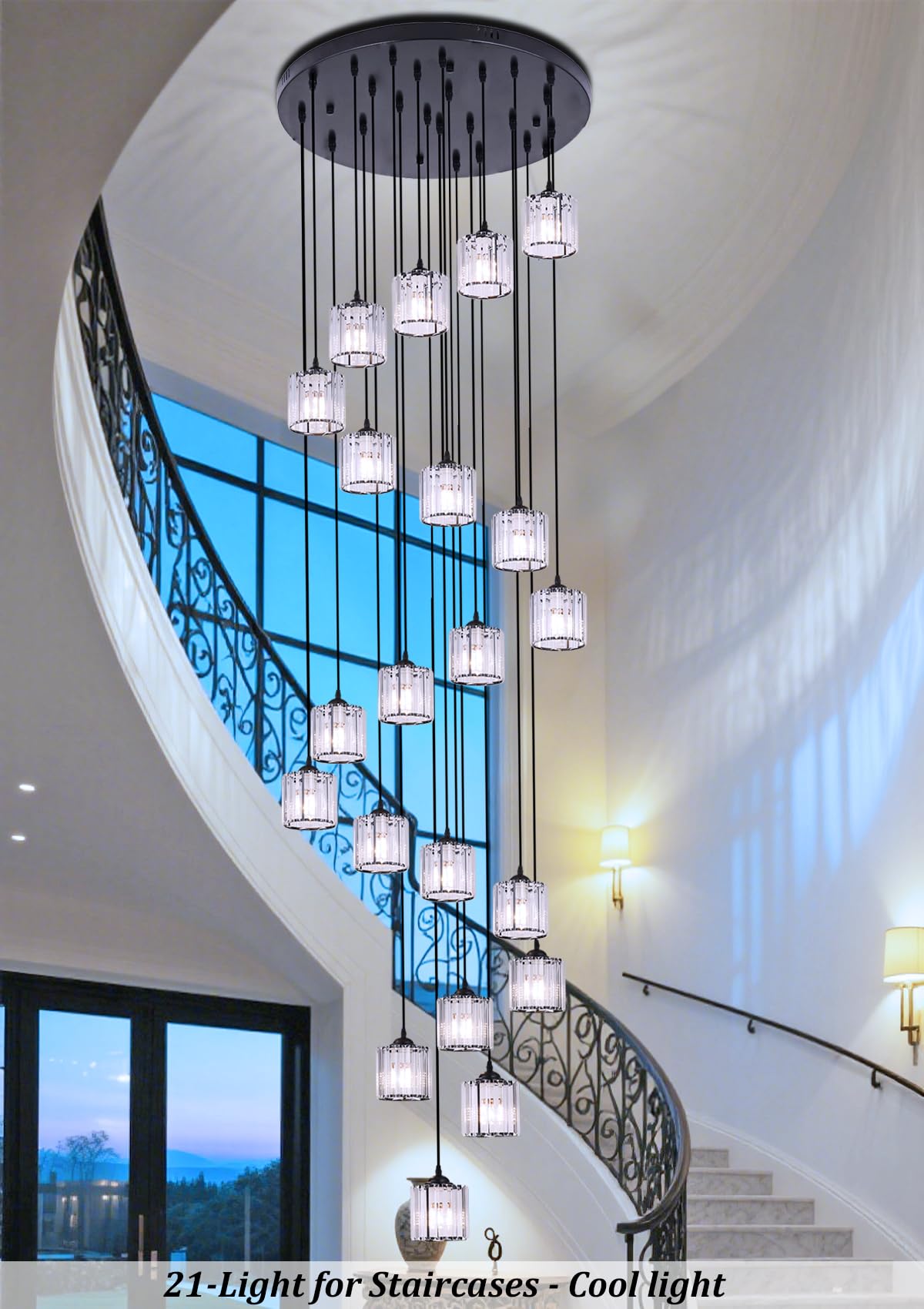High Ceiling Chandelier 21 Lights (21 lights)