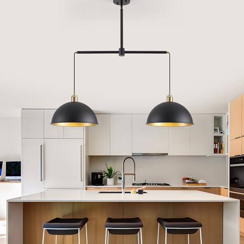 11.81" Farmhouse Black Pendant Light with 2 (11.81 inch / Black 2 Light)