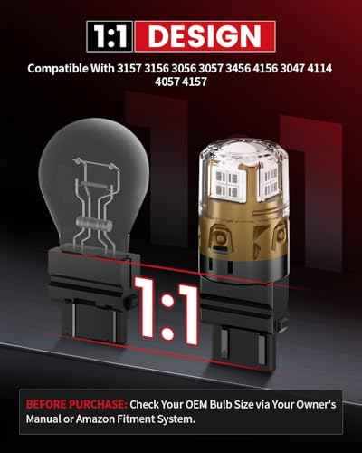 3157 LED Bulb for Brake Tail Light (Red / 3157/3156)