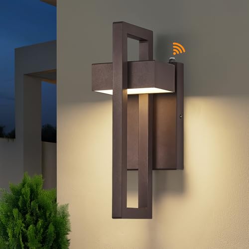 16.5'' LED Outdoor Wall Sconce Dusk to Dawn Outdoor Lighting (Brown - Dusk to Dawn / 16.5Inch - 1 Pack)