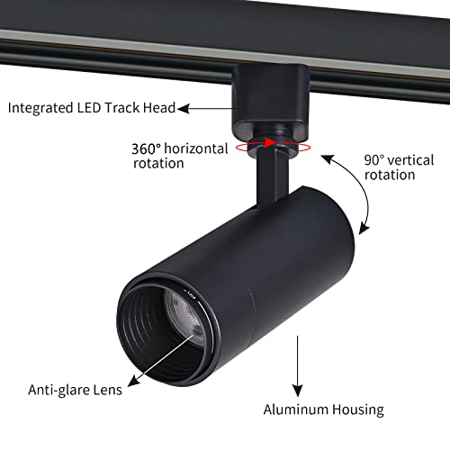 Track Lighting Heads 12W H (Black - 1 Pack)