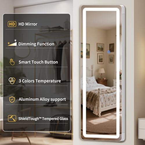 Standing Mirror Full Length with LED Lights (Rectangular / 65"L x 24"W)