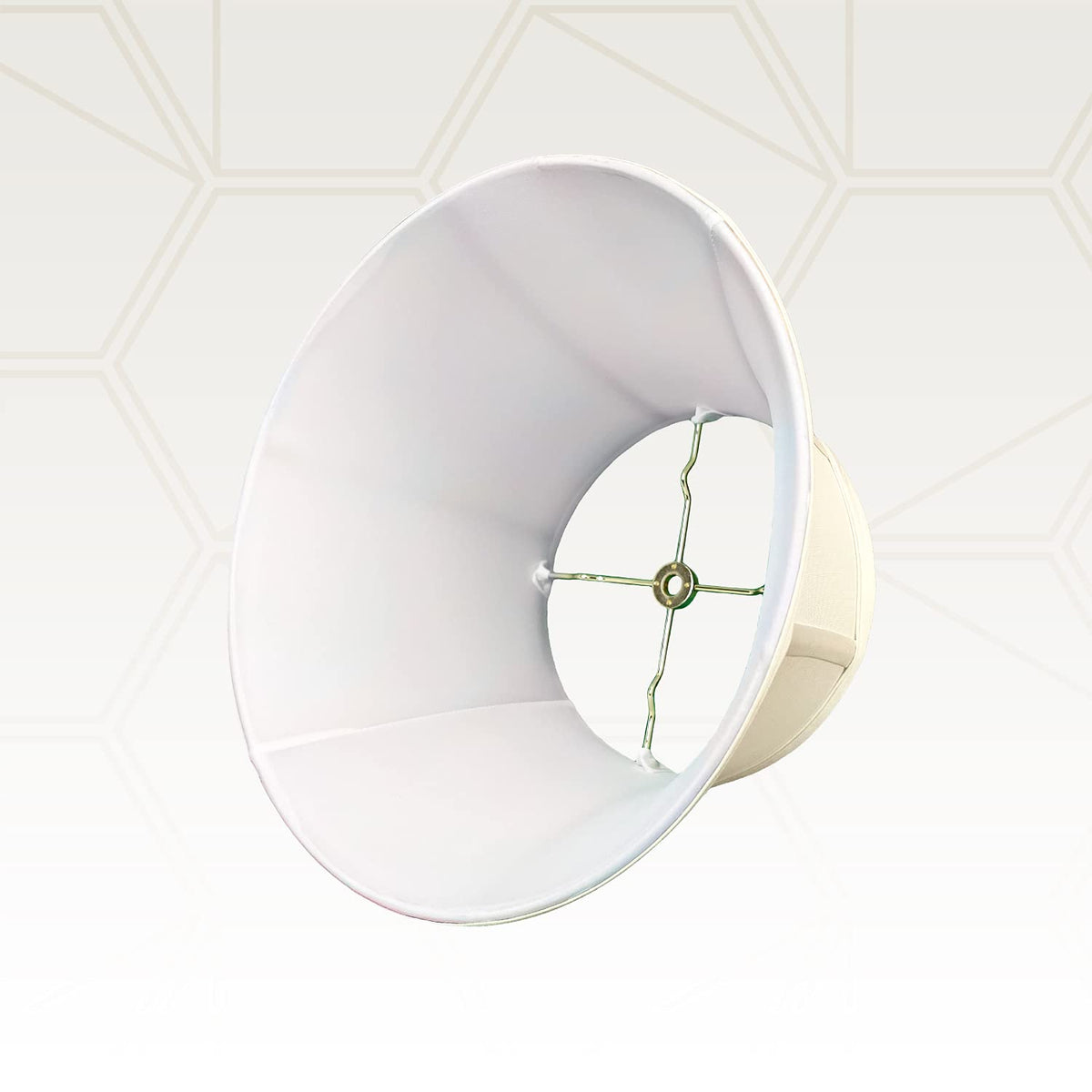 Royal Designs Shallow Drum Bell Billiotte Lamp Shade (Eggshell / 9.5 x 15 x 8)