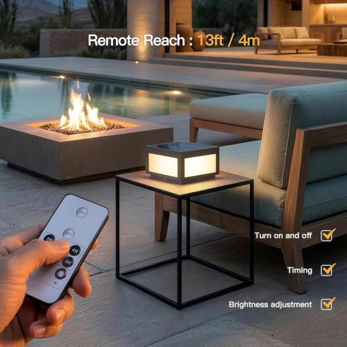 Solar Post Light Outdoor Modern Column Pillar Lamp Waterproof