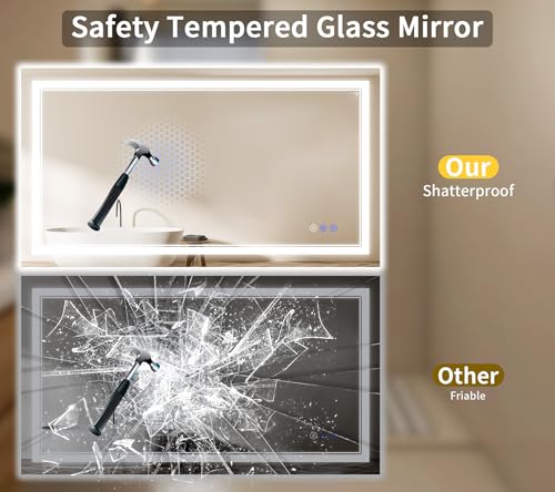 30"x48" LED Bathroom Mirror with Lights (30"L x 48"W)