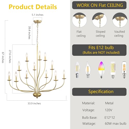 Large Gold Chandelier