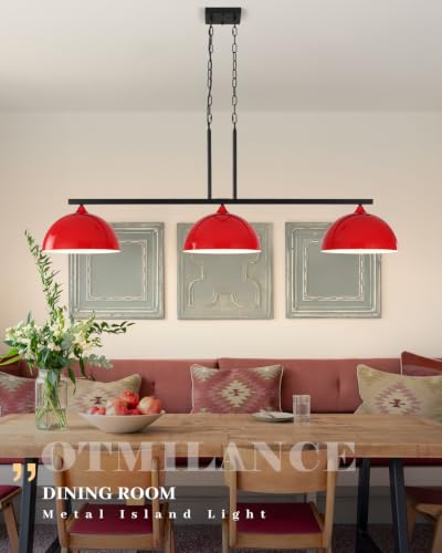3 Light Red Island Lights for Kitchen (3 Light / Red)