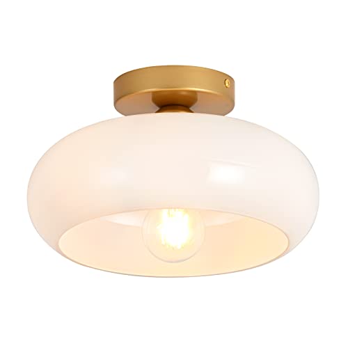 Mid Century Modern Semi Flush Mount Ceiling Light