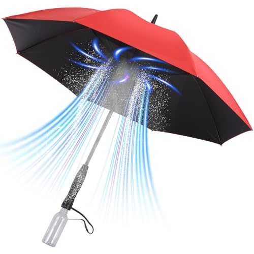 Rechargeable Umbrella with Fan 3 (Red)