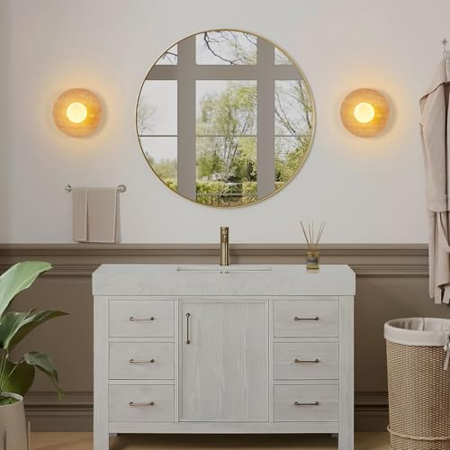 Natural Yellow Travertine Wall Sconce (2 Pack)