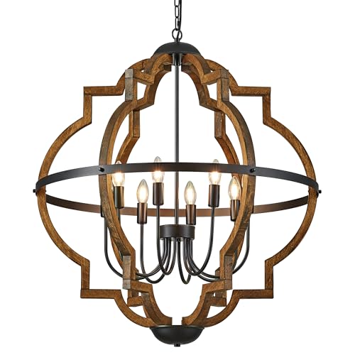 Farmhouse Wood Pendant Light